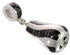 Jet And Sterling Silver Slide Pendant WX42725